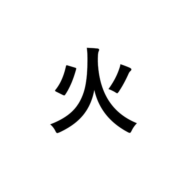 Fire kanji gift idea Japan