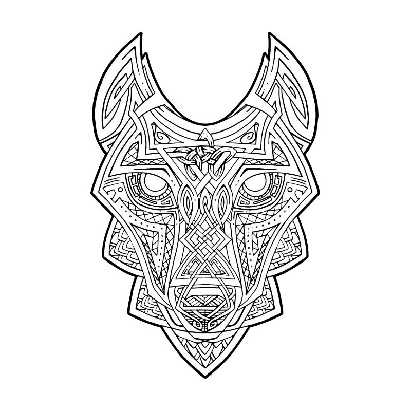 Celtic Wolf schwarz