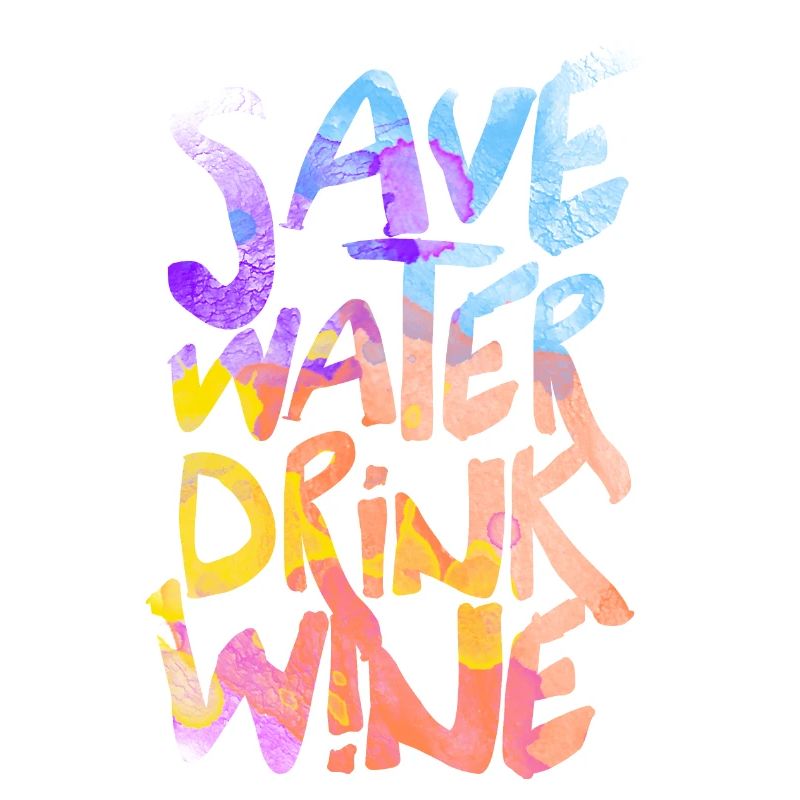 Eau de secours, boire du vin