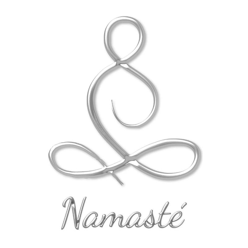 Namasté argent 3D