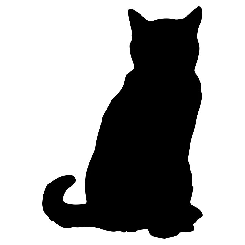 silhouette de chat simple! Silhouette de chat noir!