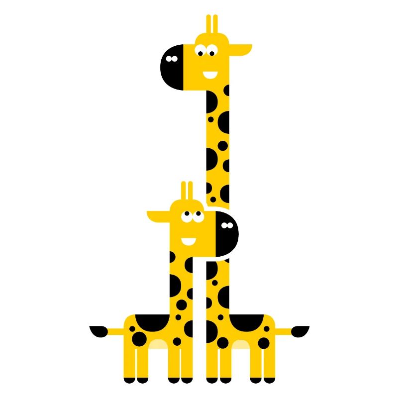 Giraffe and giraffe
