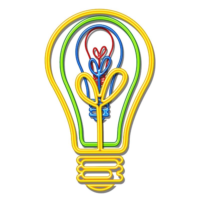 Ampoule néon couleurs fluorescentes