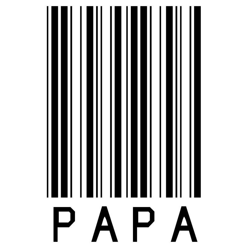 Tu vas / tu es papa dans la conception de code-barres