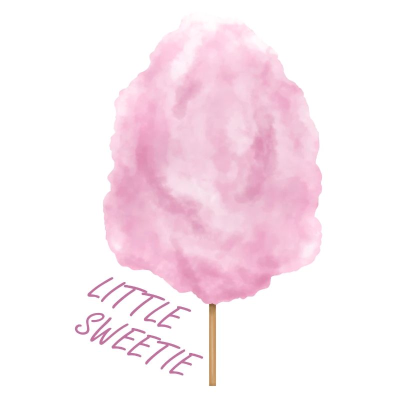 Pink cotton candy candy on the