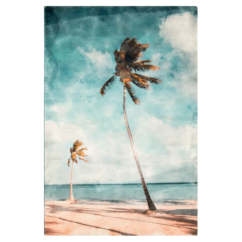 Wunderschöner Traum Strand in Aquarell gemalt