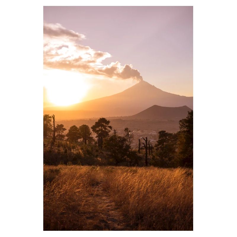 Coucher du soleil volcan Mexico