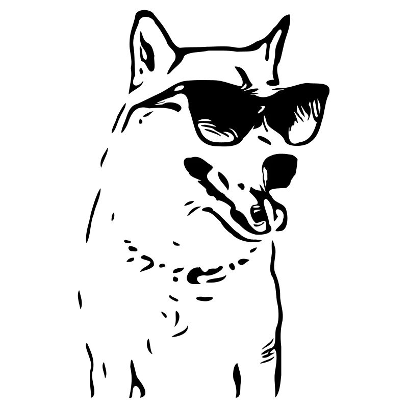 Cool BossDog mit Sonnenbrille (1c, Hunde-Theme)