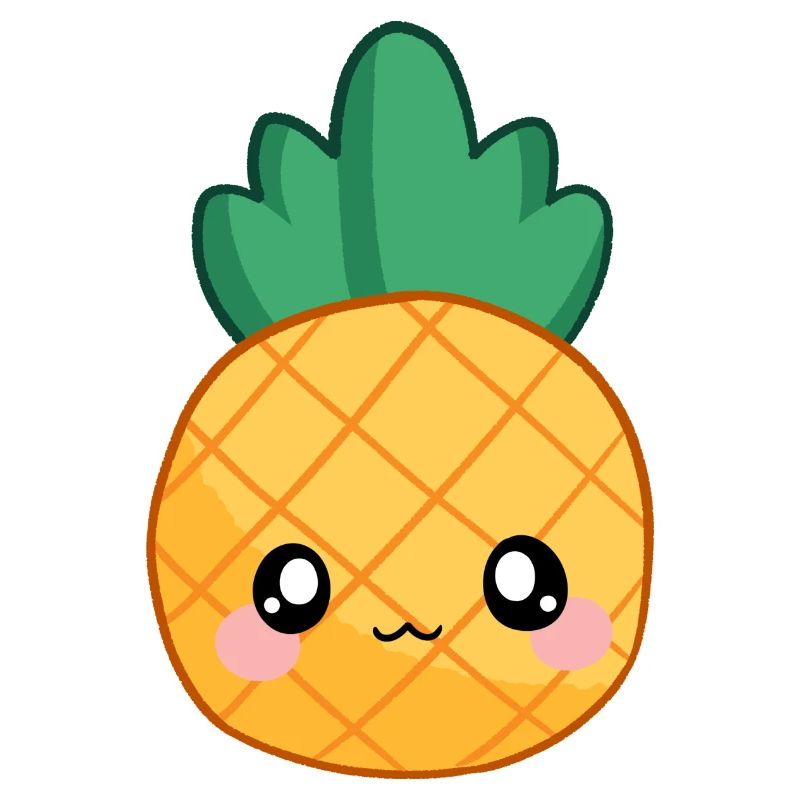Ananas Kawaii doux
