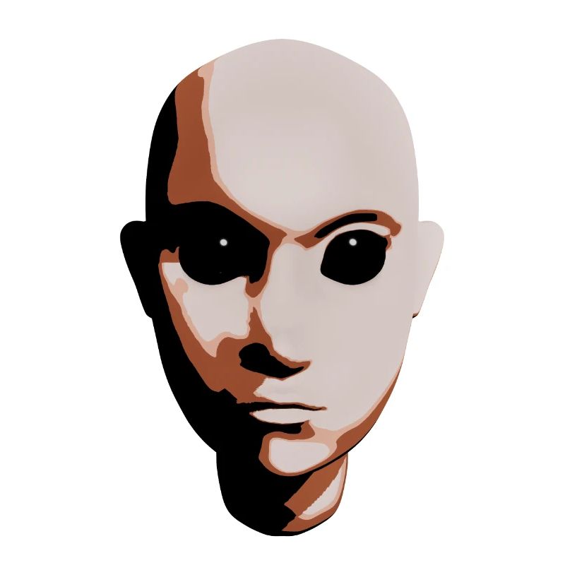 Mystical Creature with Black Eyes