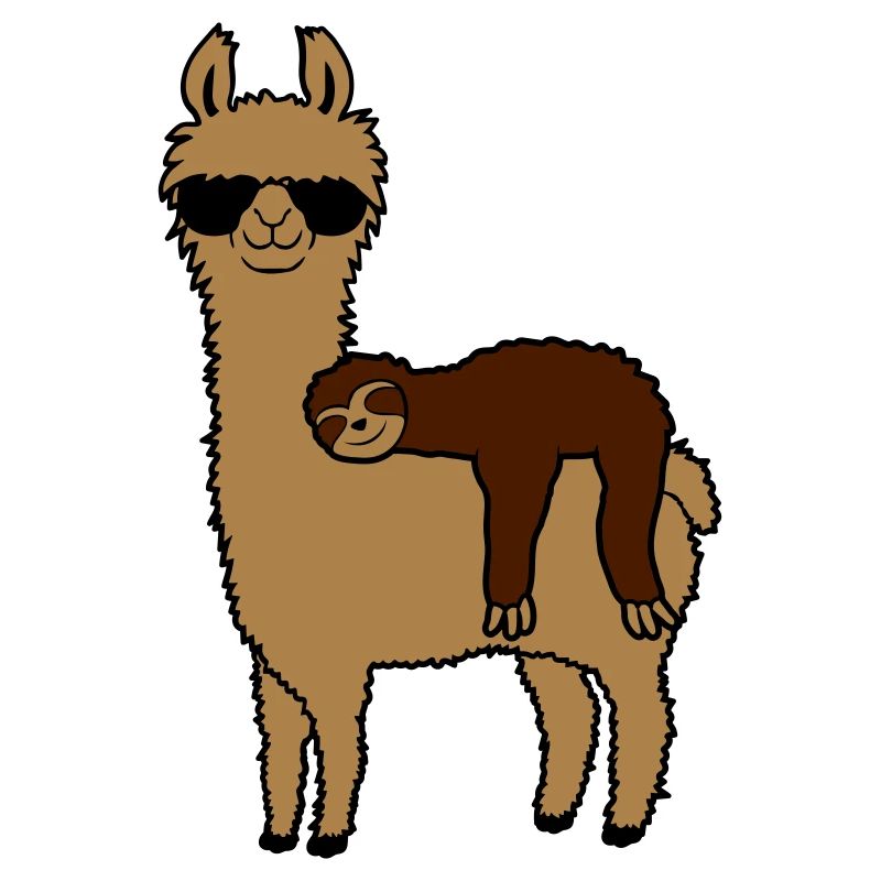 Sloth llama friends sleeping