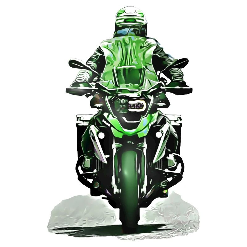 GS Motorradfahrer grün