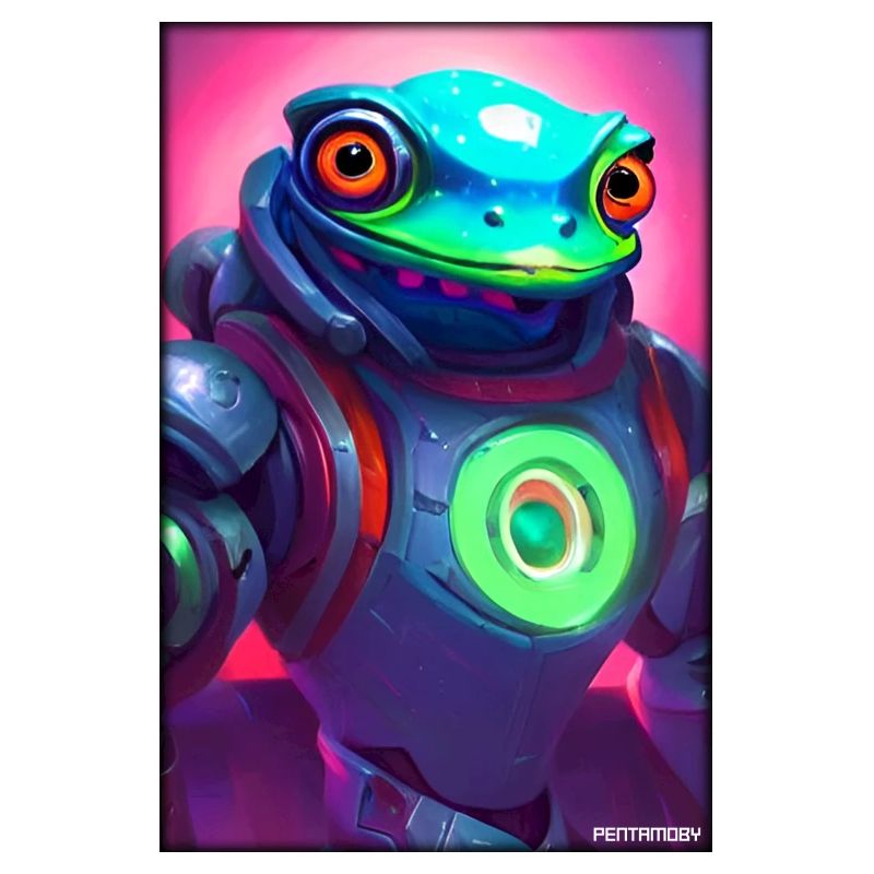 Space Frog Future Cyborg Robot