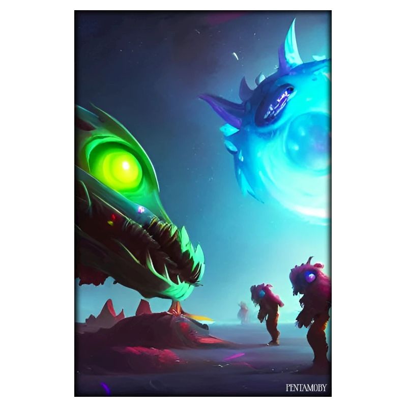 Alien Dragon Space Galaxy Universe Planet