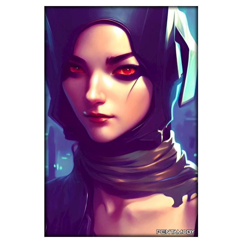 Cyber Goth Woman Future Technology Science