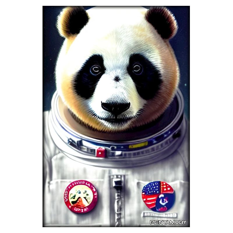 Panda Bear Panda Astronaut Future Sci-Fi Technology