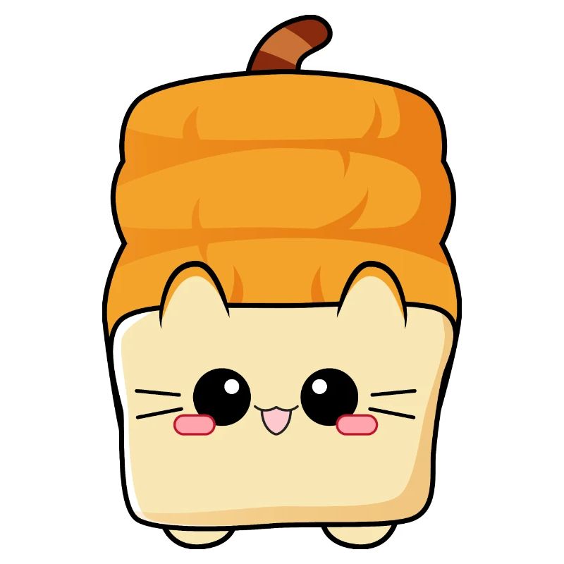 Toast Cat Kitty Bread Cat