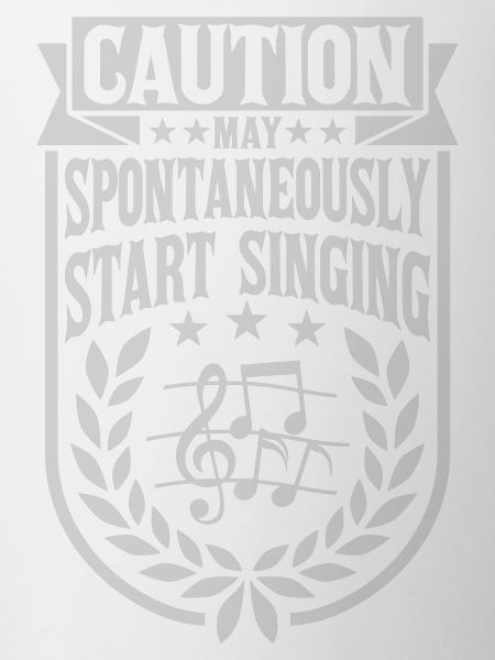 may spontaneously start singing
