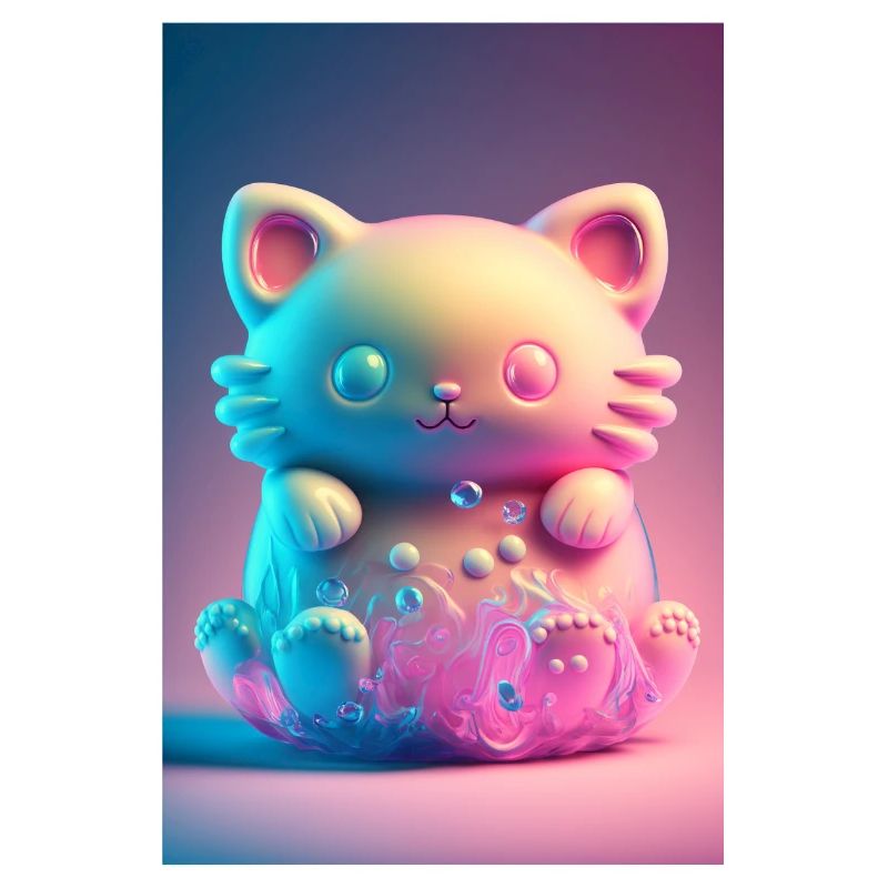 Chat coloré