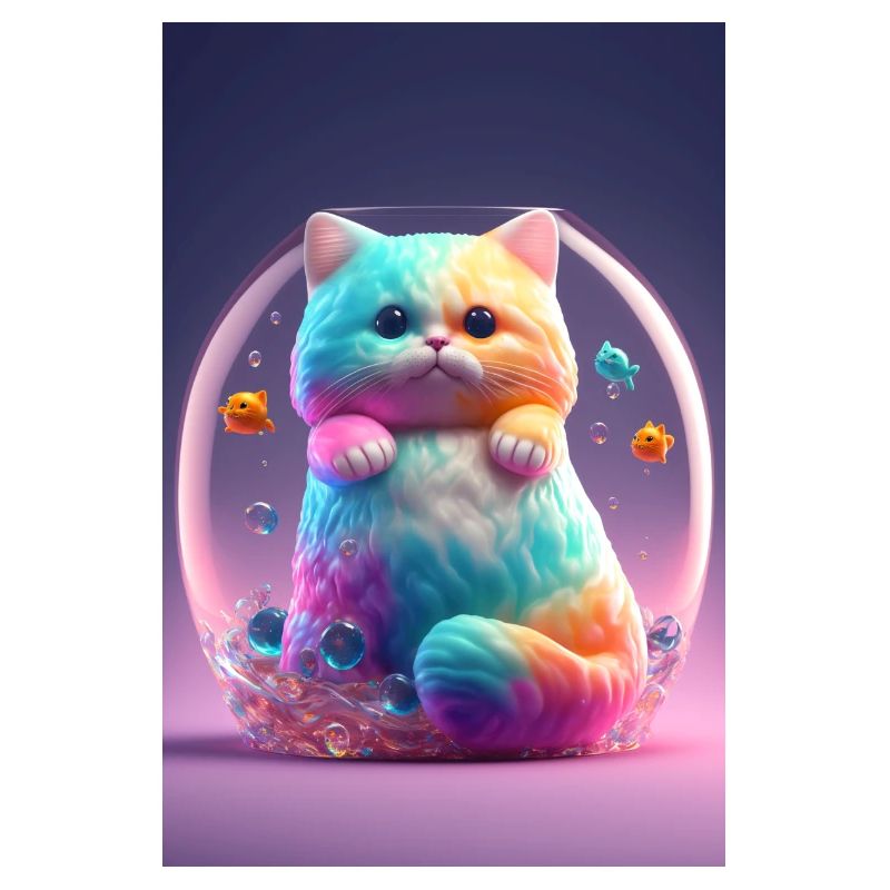 Chat coloré
