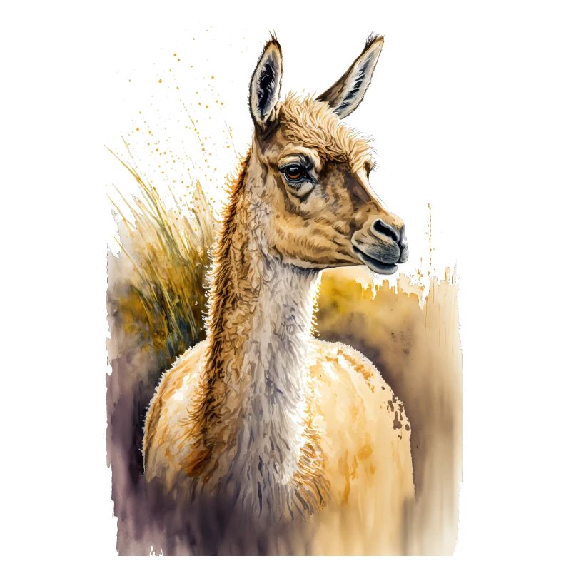 Aquarelle d’alpaga