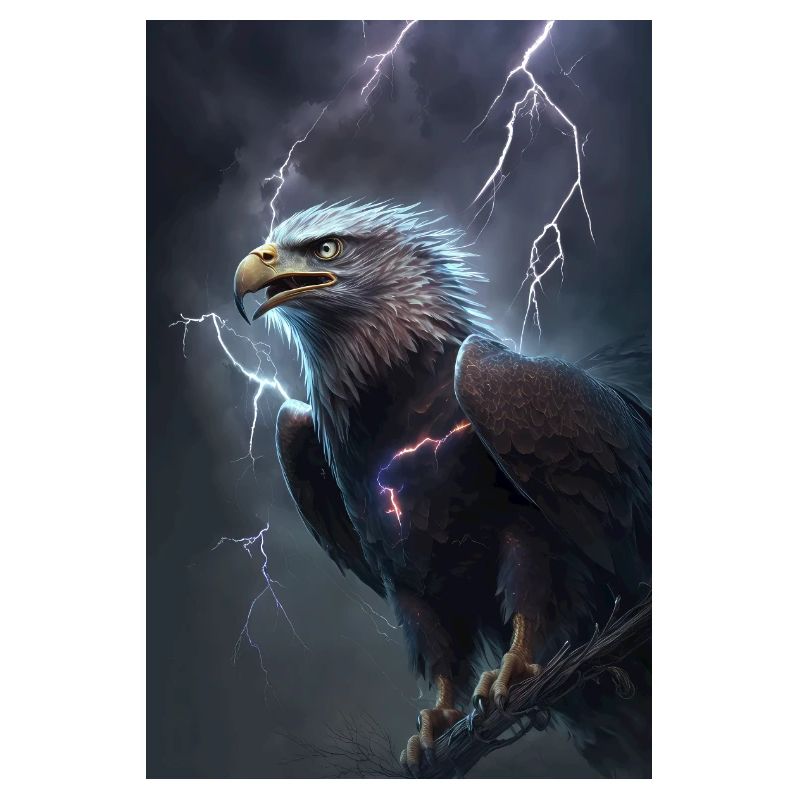 Eagle Lightning Cool Storm Animal Bird Epic