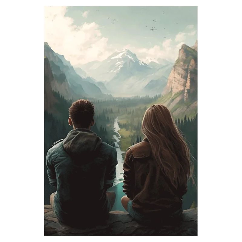 Ein Pärchen an einer Klippe Phone Poster Edition