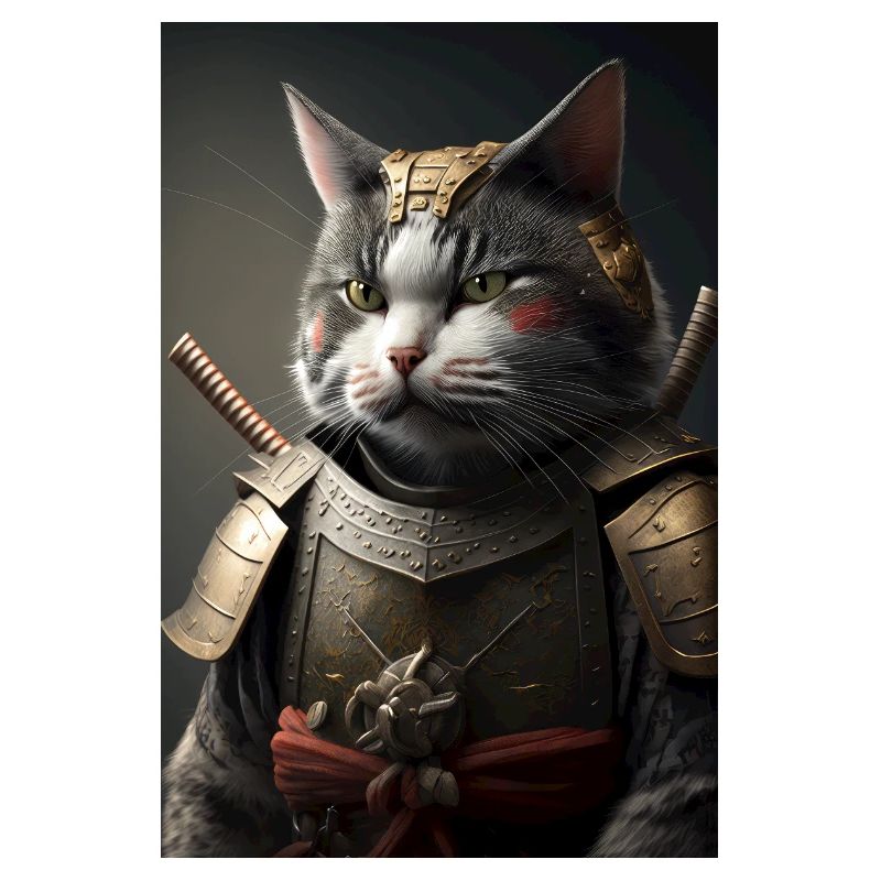 Samurai Katze Cat Cool Japan Krieger