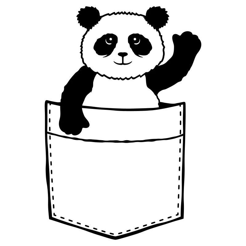 Reise Brusttasche Panda Bär Winkt Freundlich