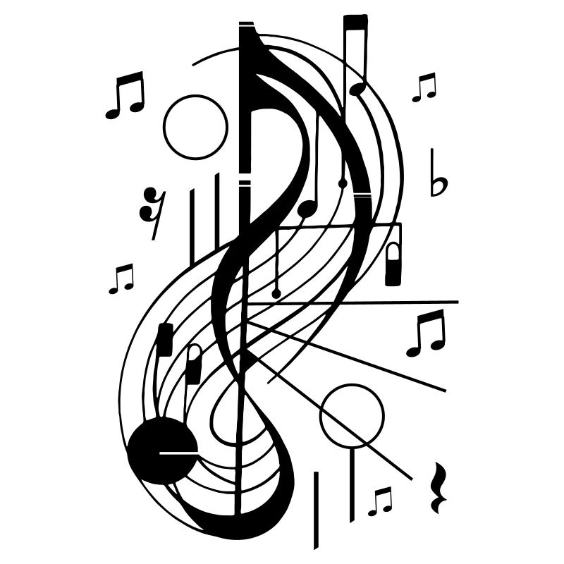 Musique abstraite de clef de sol