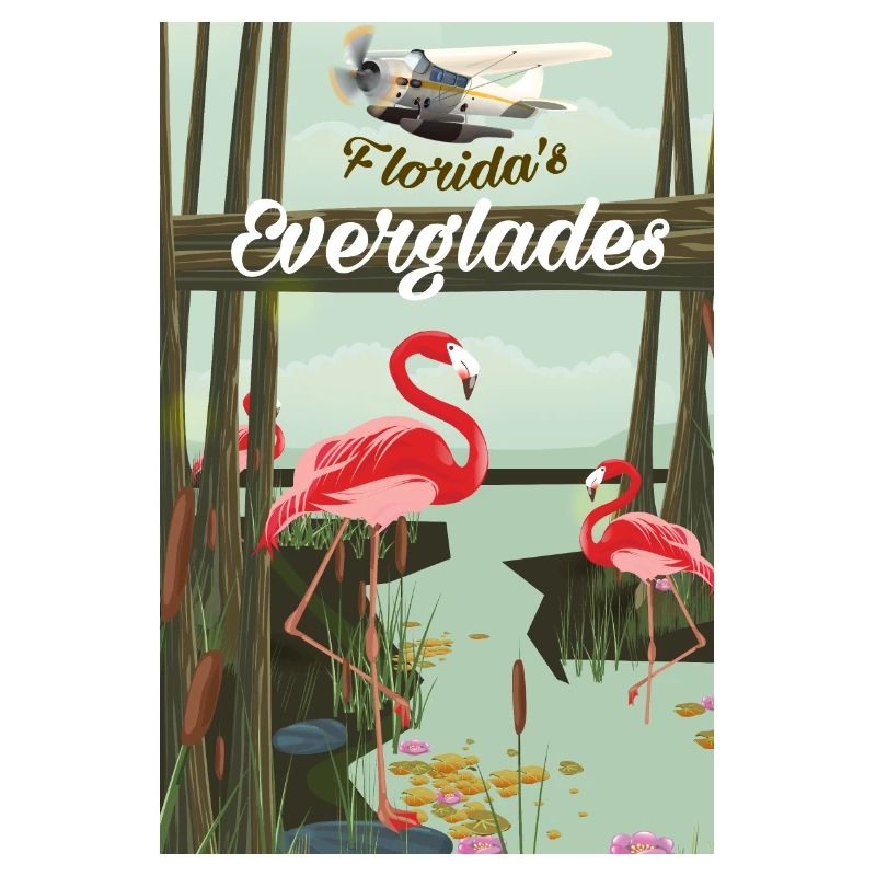 Flordas Everglades-Reiseplakat