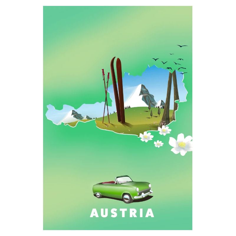 Austria Ski poster