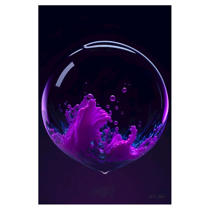 Clouds in a bubble magenta 2