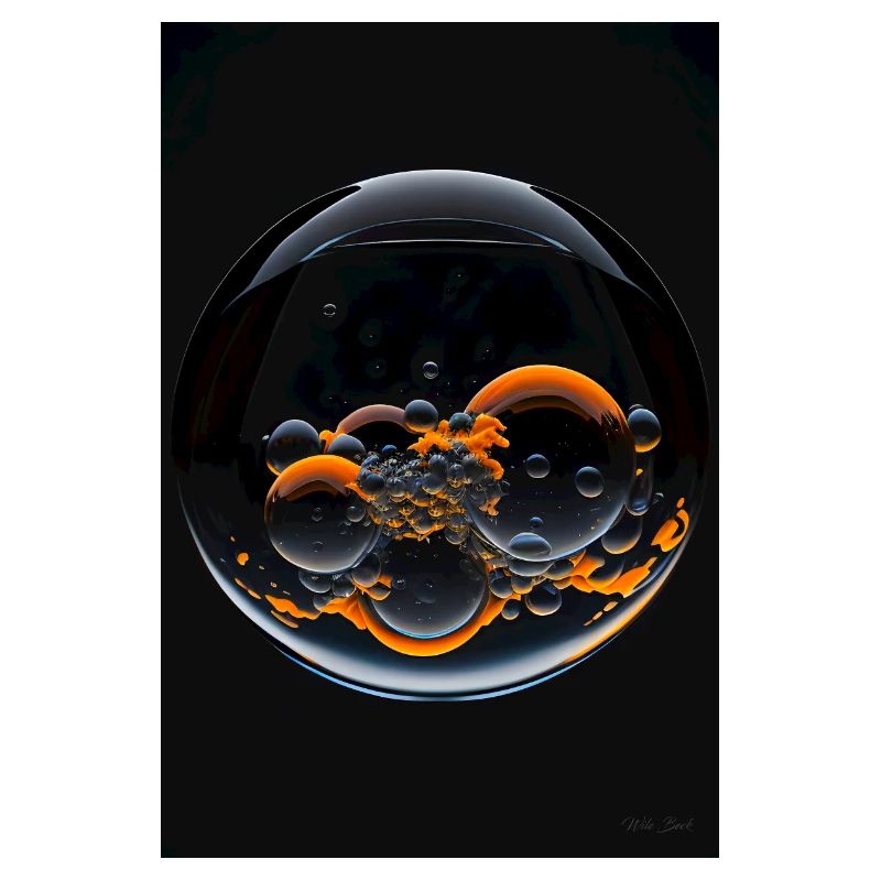 Clouds in a bubble orange 2