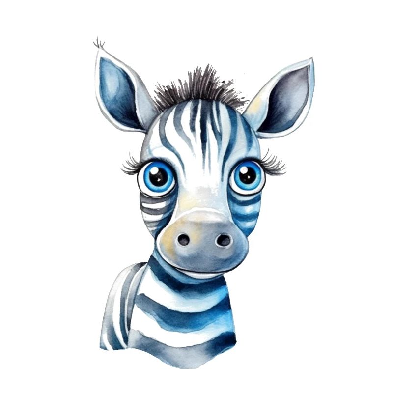 Zoo d’aquarelle Zebra