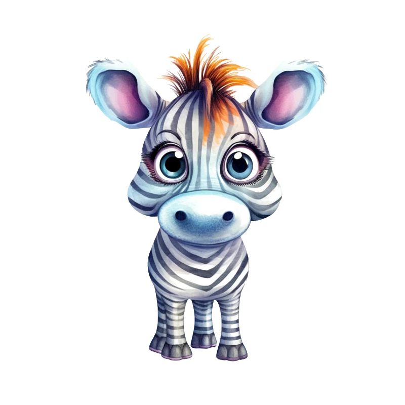 Zebra Wasserfarben Zeichnung