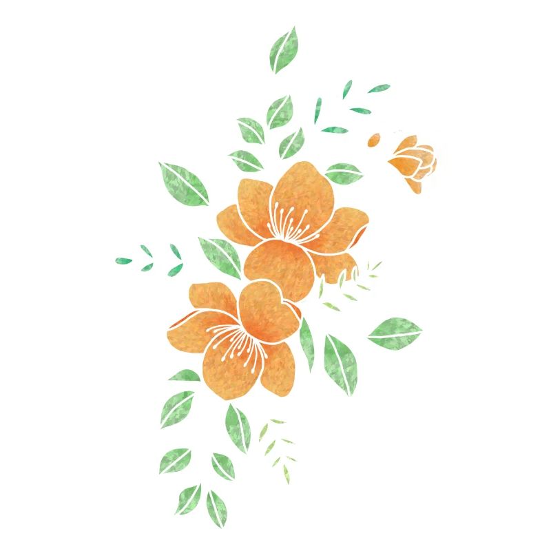 Fleur orange et blanche