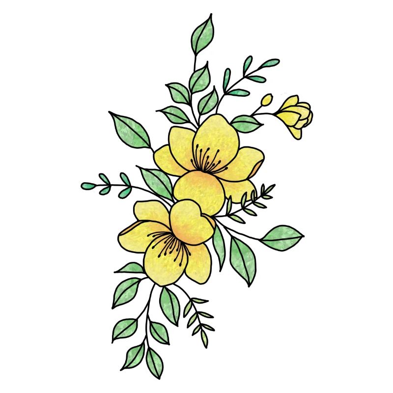 Fleur jaune orangé