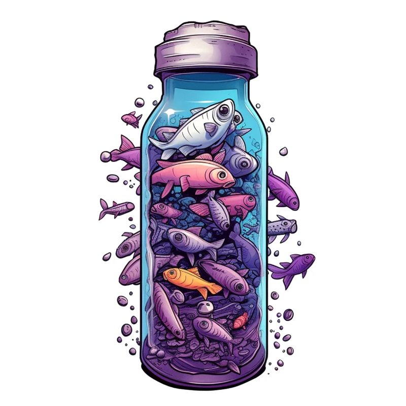 Fish Bottle Drawing