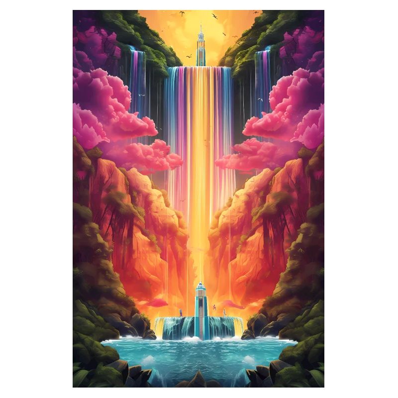 Cascade irisée: cascade colorée