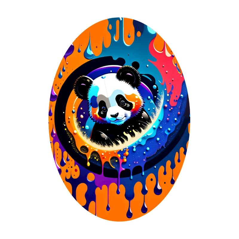 Buntes Kunst Potrait Panda 5
