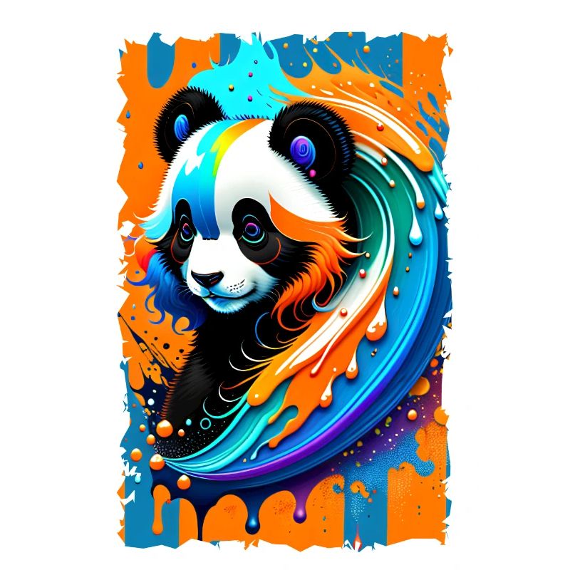Buntes Kunst Potrait Panda 1.2