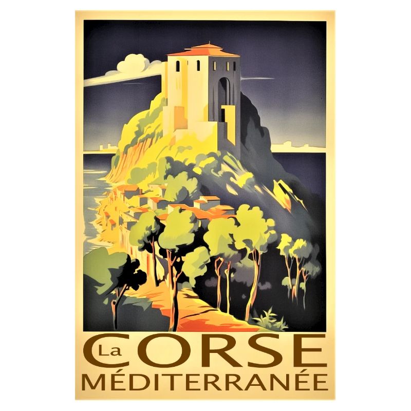 La Corse Méditerranée rétro