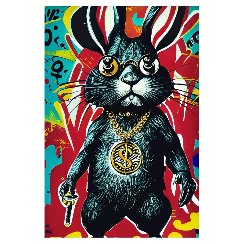 Bunny Pop Art Urban Graffiti Style