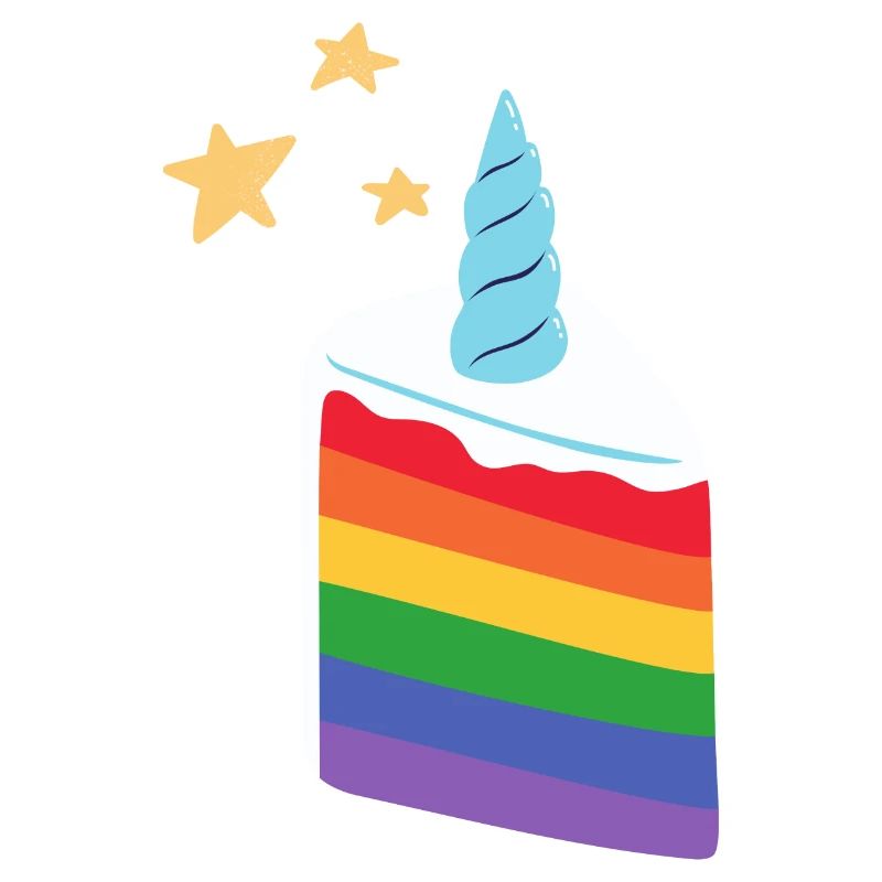 Gateau arc en ciel licorne