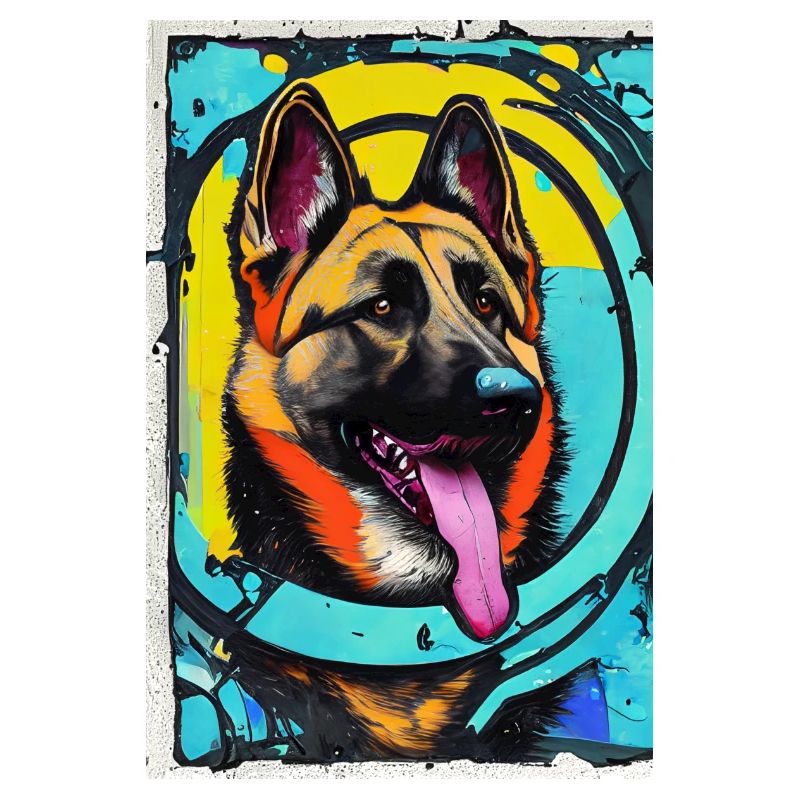 Modernes Pop-Art Print | bunt | German Shepherd