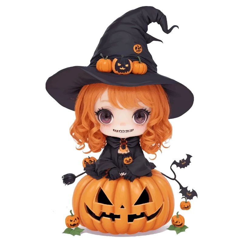 Helloween Pumpkin Witch