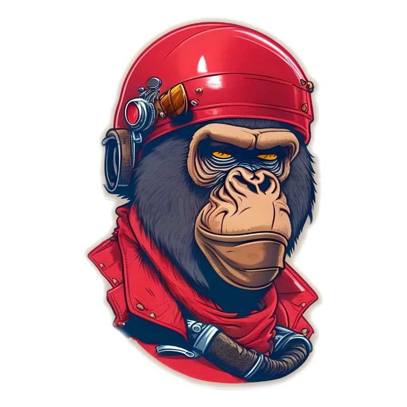 gorille motard singe