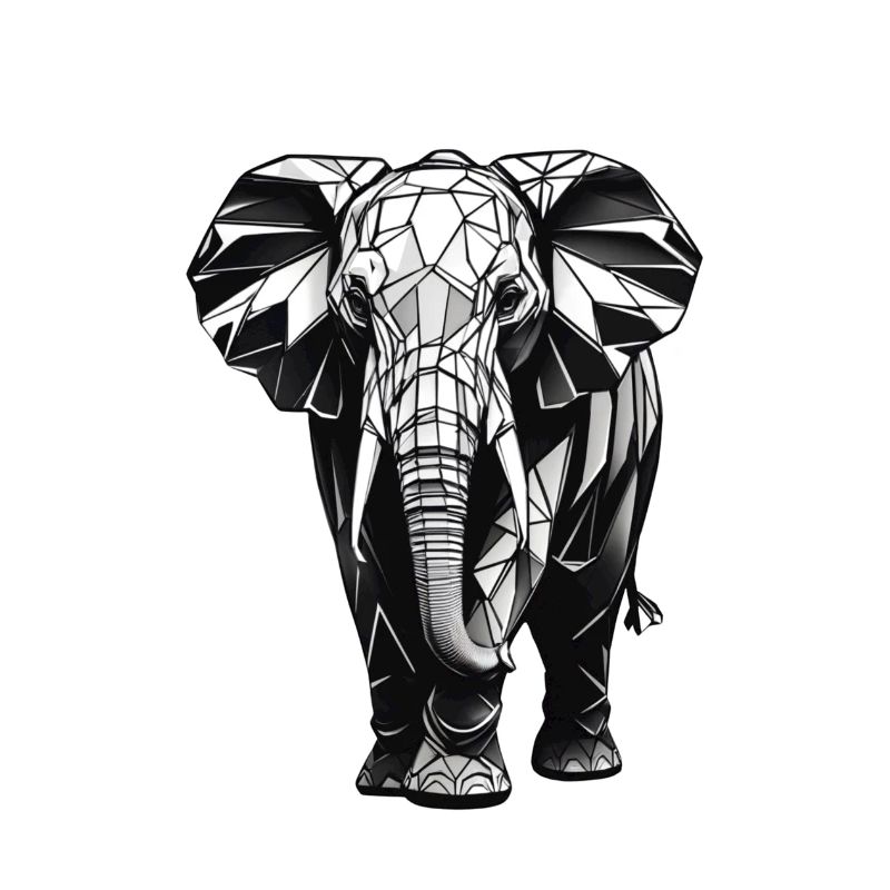 Geometric Style Elephant