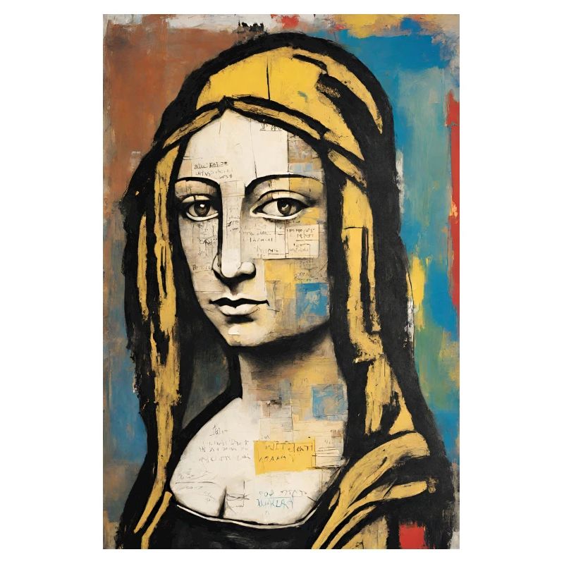 Mona Lisa in Colorful Post-it Notes